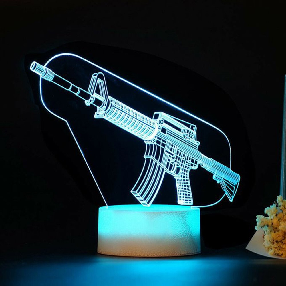 Oyun Tüfek 3d Led Gece Lambası - Accessories For Your Gaming Room incelemesi ve fiyatı